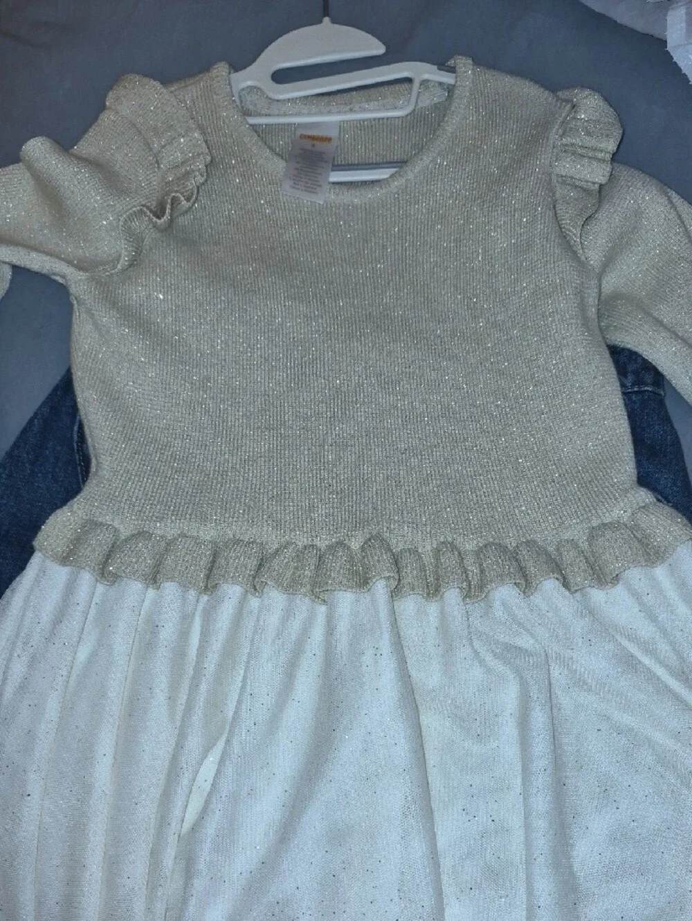 Gymboree Ivory Sparkle Knit Top and Skirt Dress